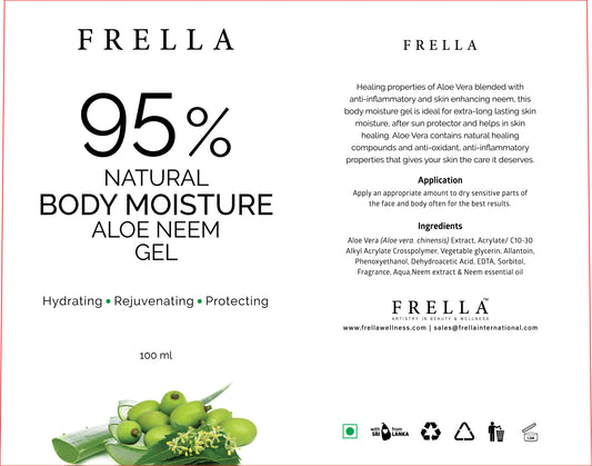 Pure Aloe Vera with Natural Neem Body Moisture Gel 30ml/100ml