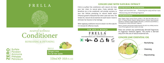 Frella Sulfate Free Conditioner with Ginger & Lime Essential Oil