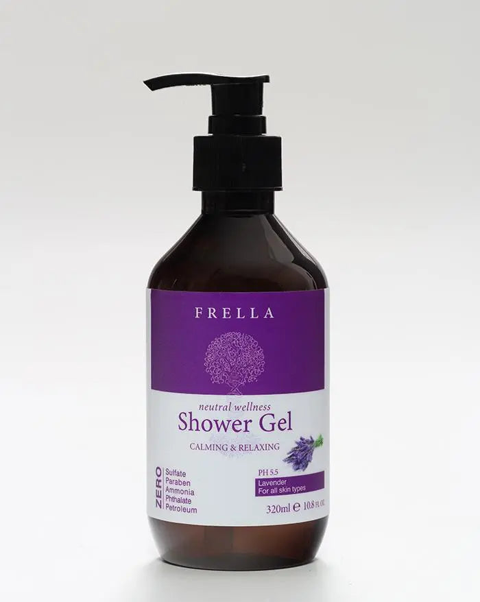 plant based lavender shower gel frella skincare