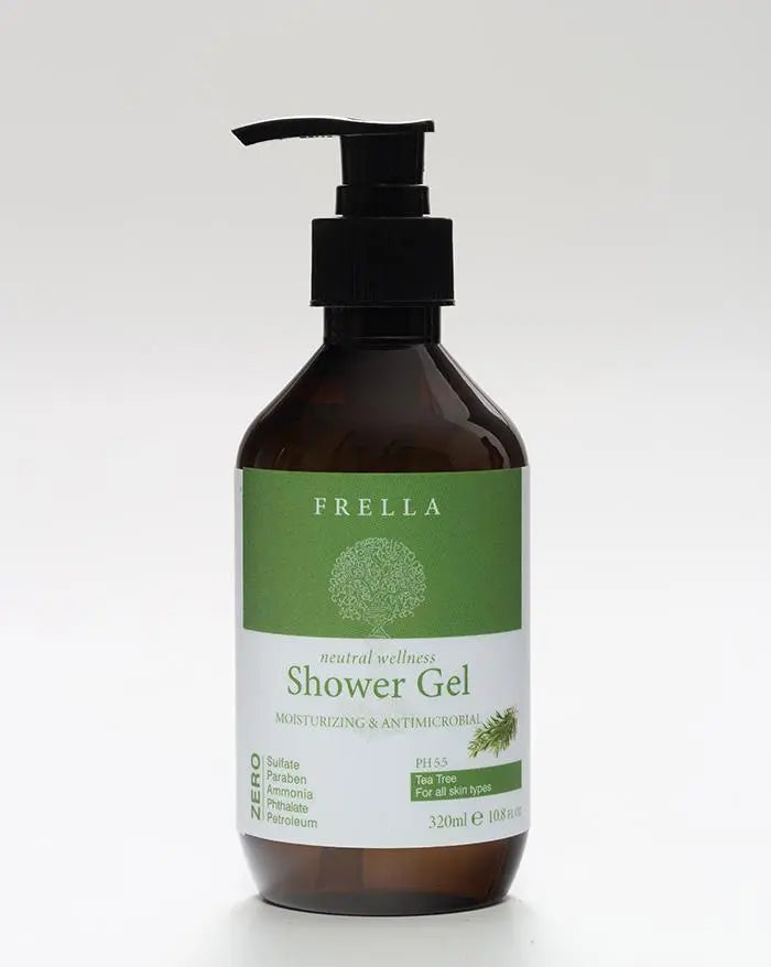 frella tea tree shower gel 320ml bottle