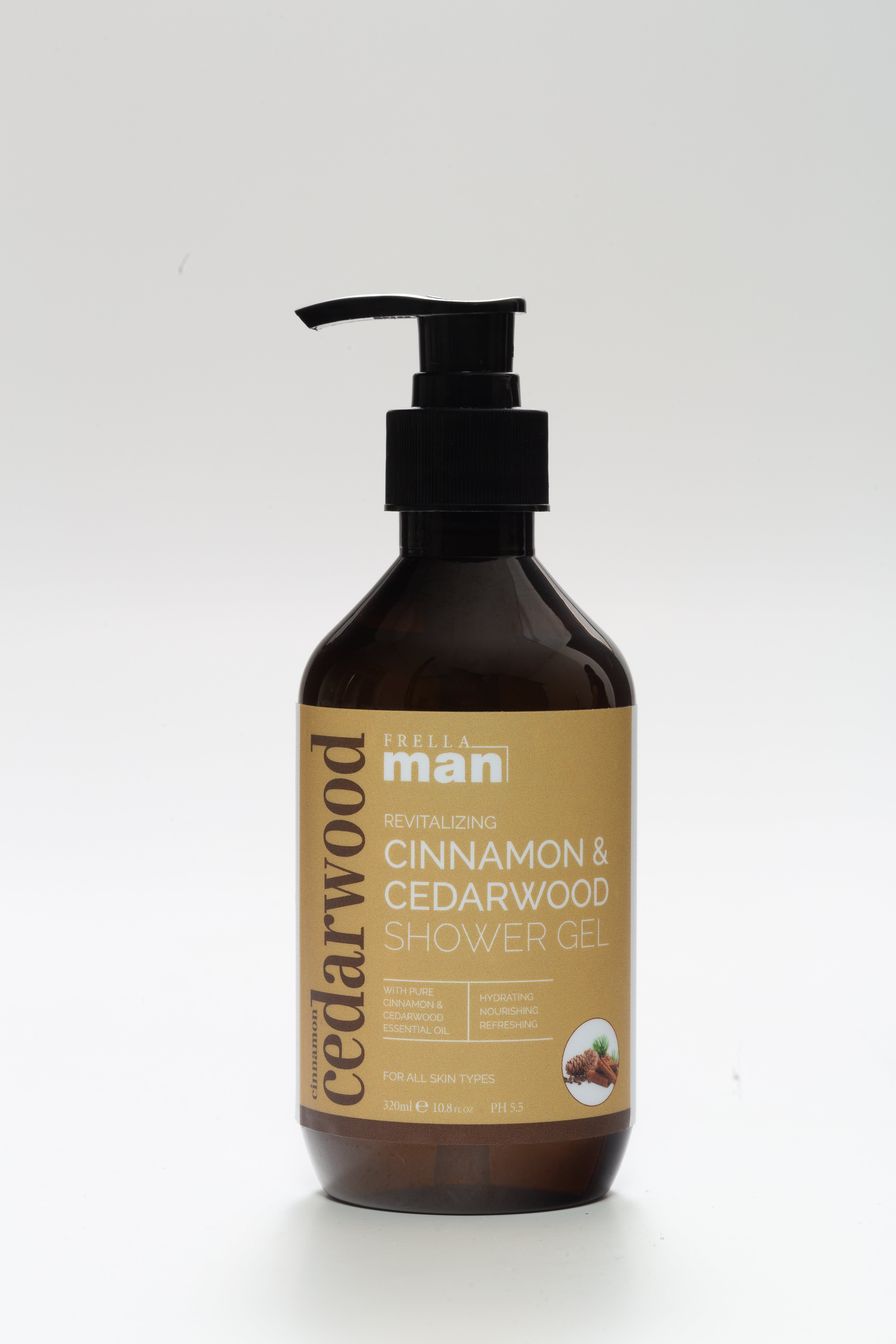 Frella Man Cinnamon & Cedarwood Shower Gel 320ml Frella Canada - Purto Services