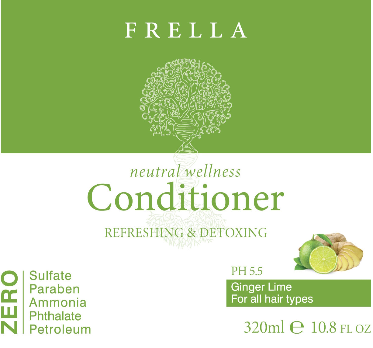 Frella Ginger & Lime Conditioner with Essential Oil Frella Canada