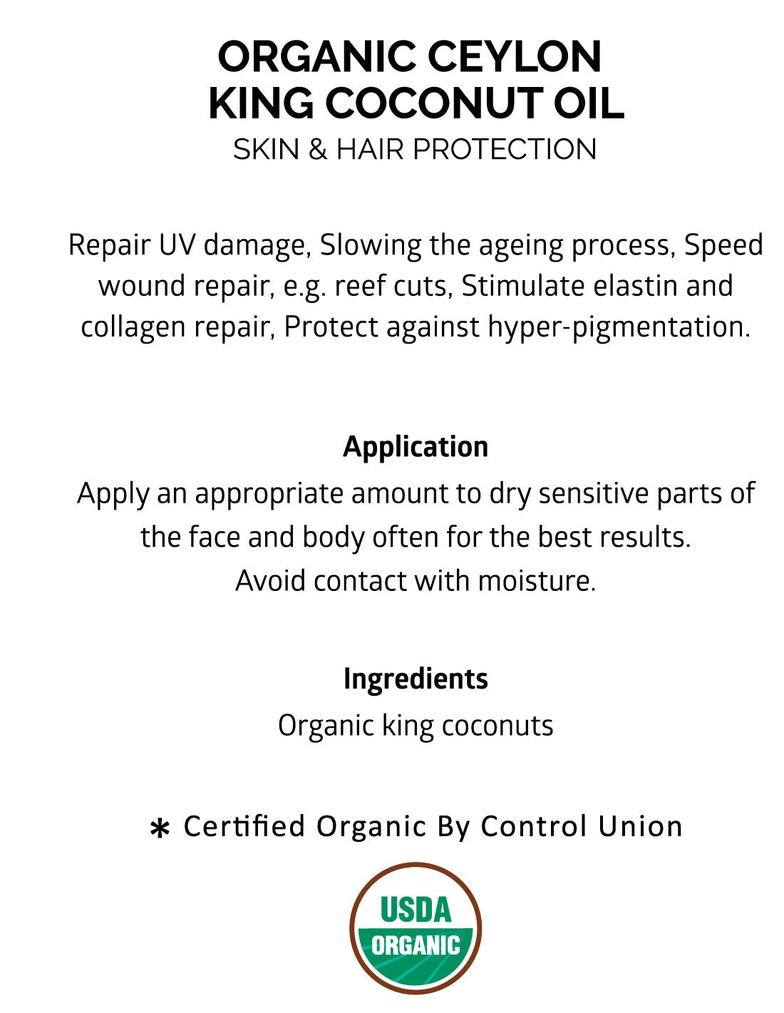 Velvet-Moisture Nourishing Natural King Coconut Oil for Hair & Body Use 30ml/100ml
