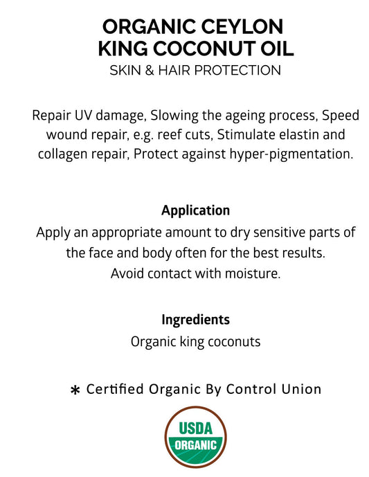 Velvet-Moisture Nourishing Natural King Coconut Oil for Hair & Body Use 30ml/100ml