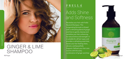Frella Sulfate Free Shampoo with Ginger & Lime Essential Oil