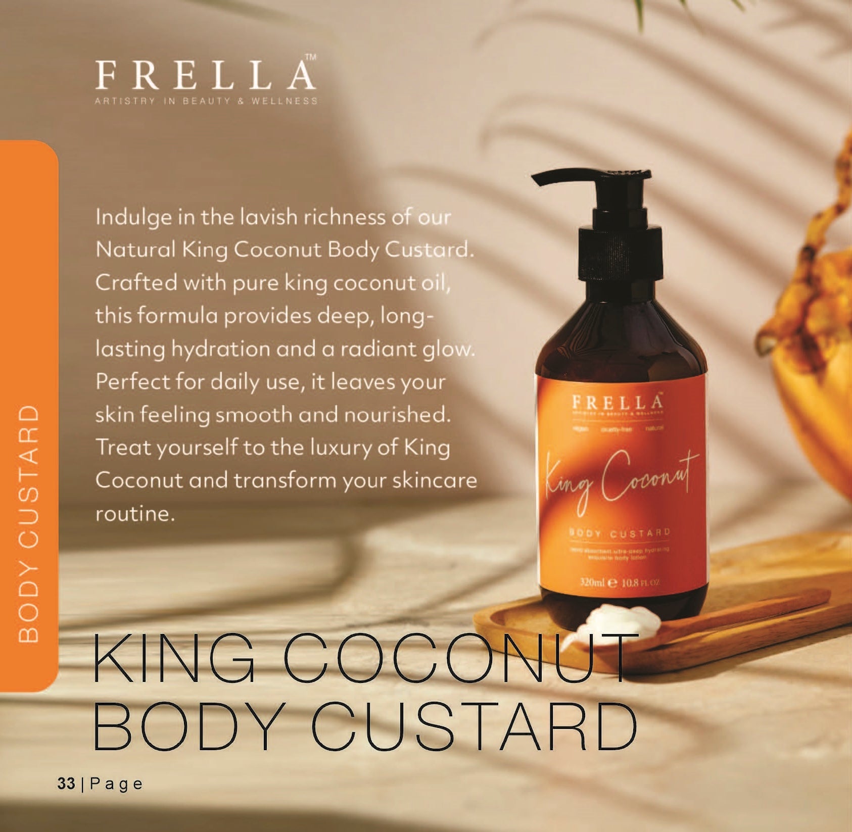 Frella King Coconut Natural Body Custard 320ml Purto Services