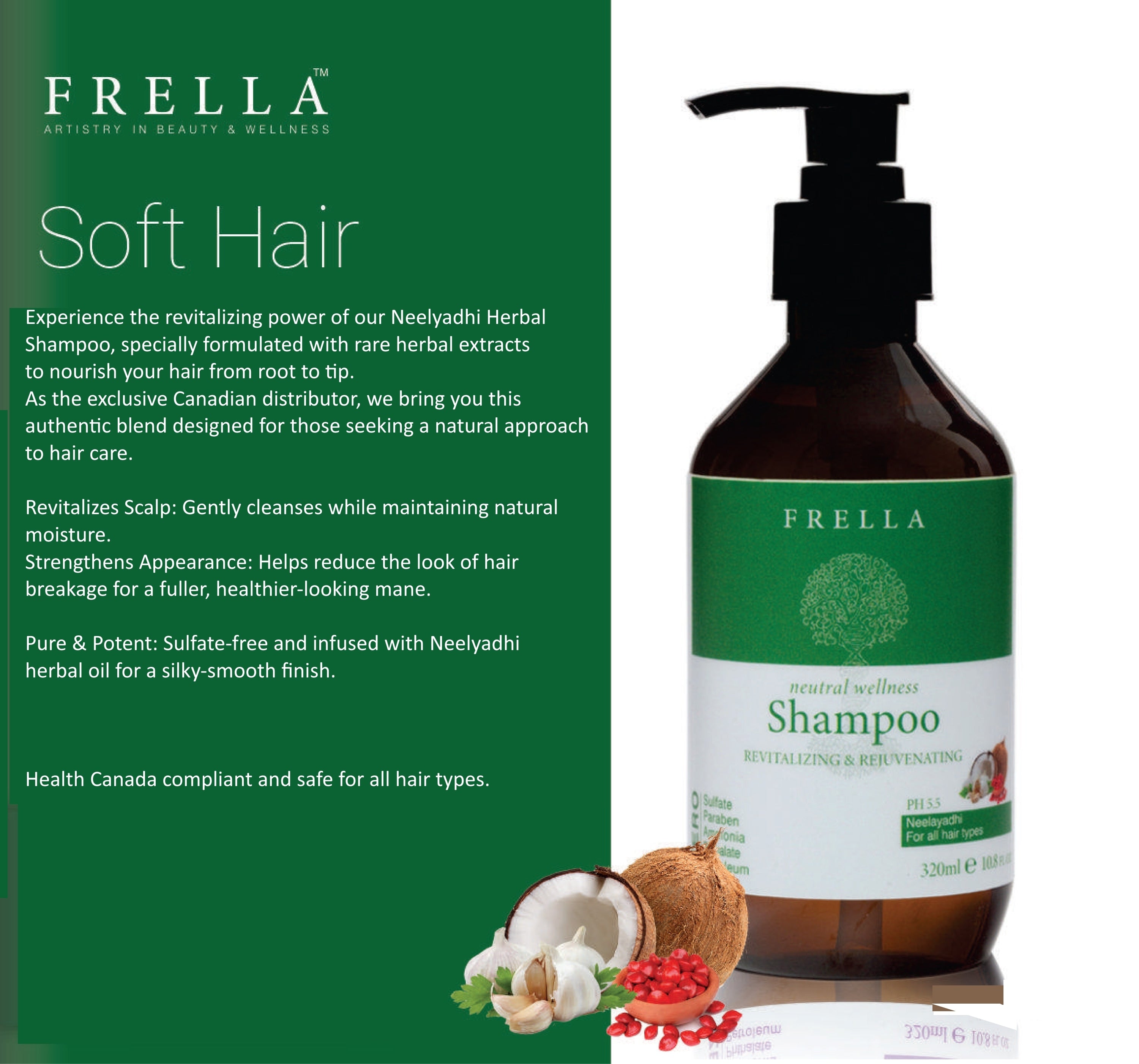 Frella Neelyadhi Shampoo with Herbal Oil | Natural Hair Care