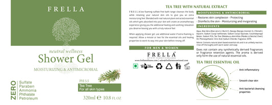 Sulfate Free Shower Gel with Tea Tree Essential Oil