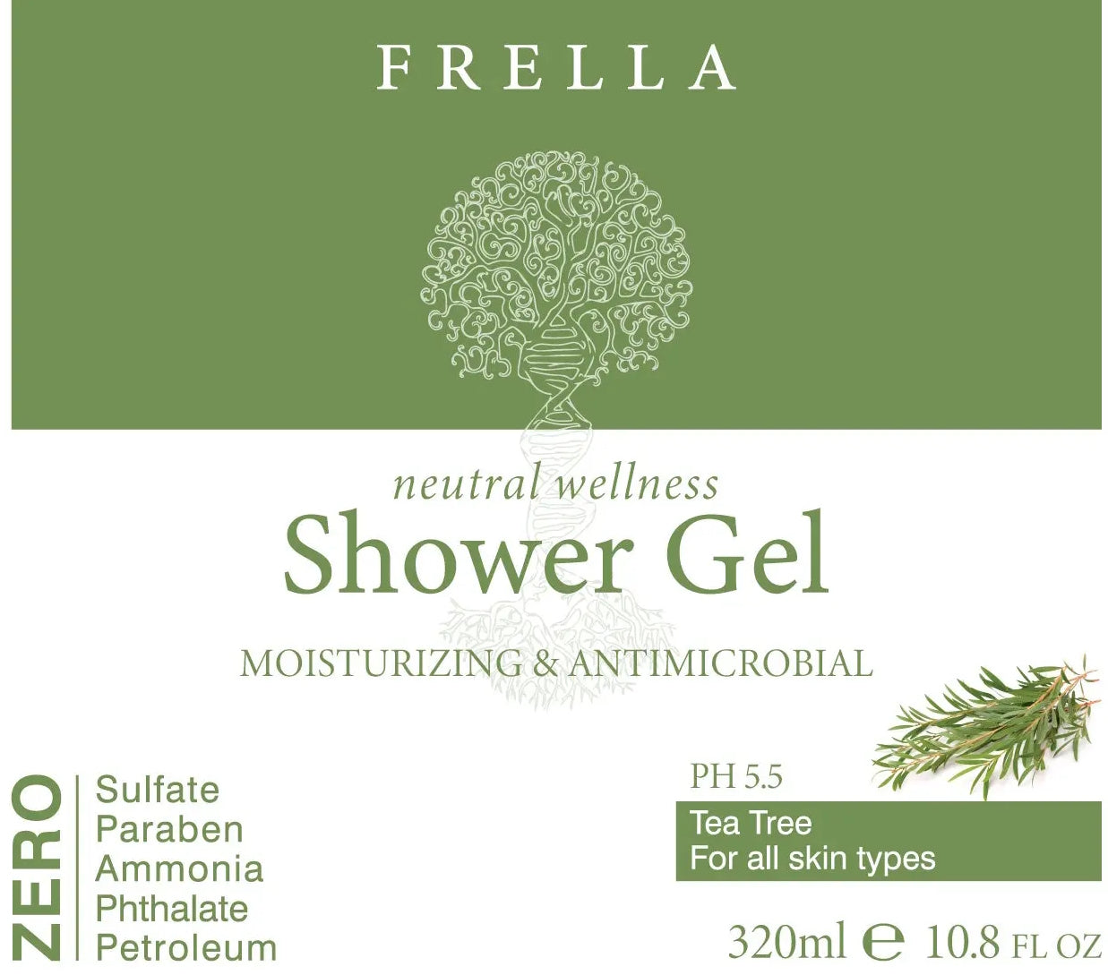 Frella Tea Tree Shower Gel with Essential Oil Frella Canada