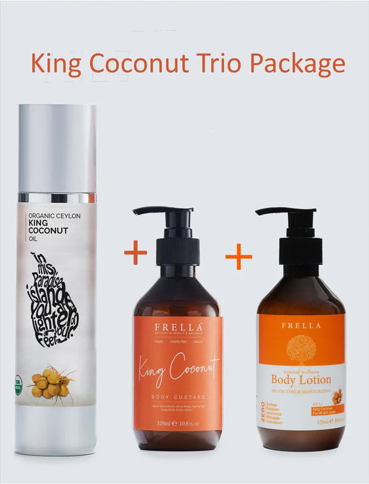natural king coconut skincare set frella