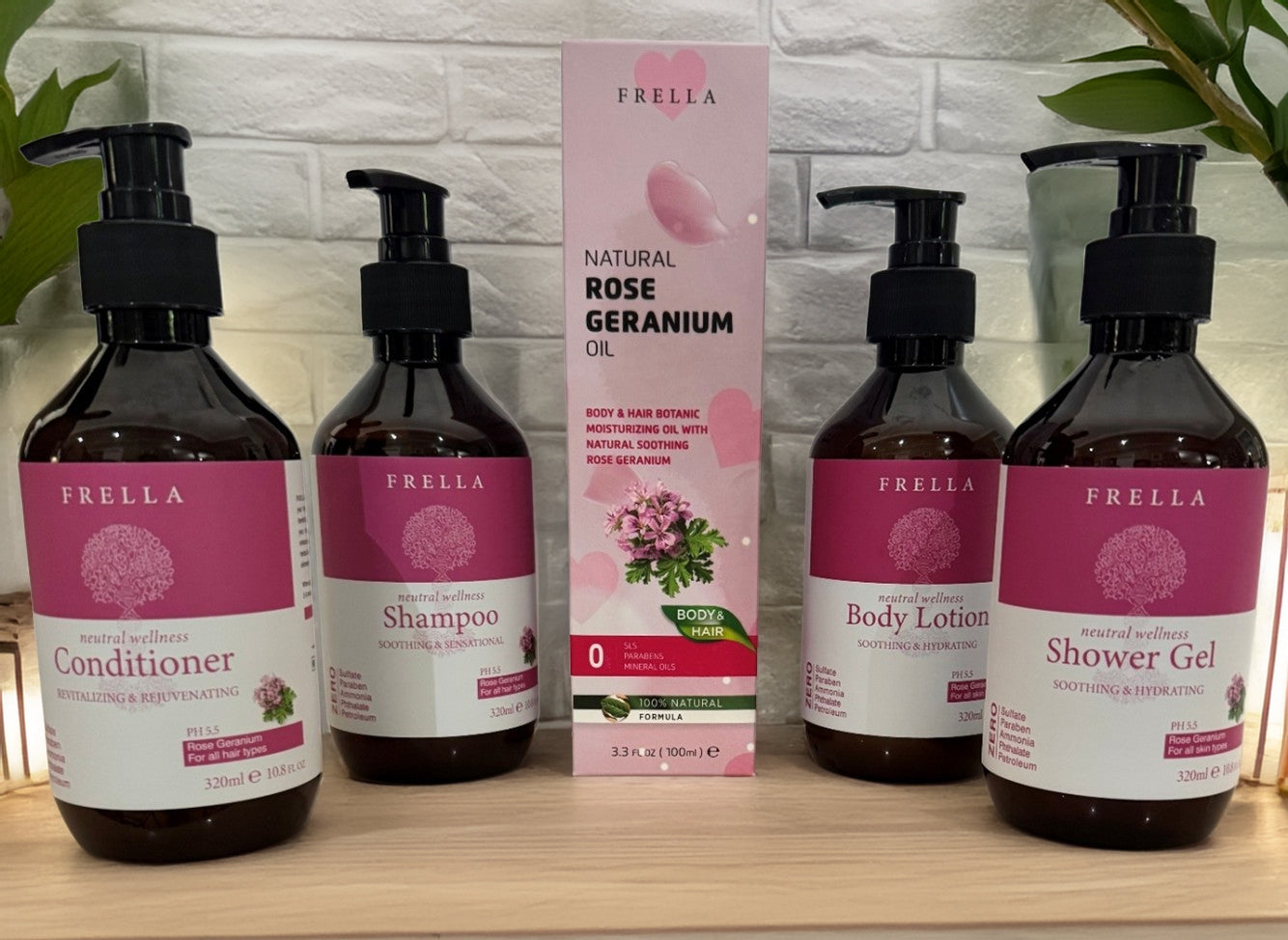 Frella Rose Geranium Hair and Body Oil | Restoring & Hydrating 100ml Frella Canada - Purto Services